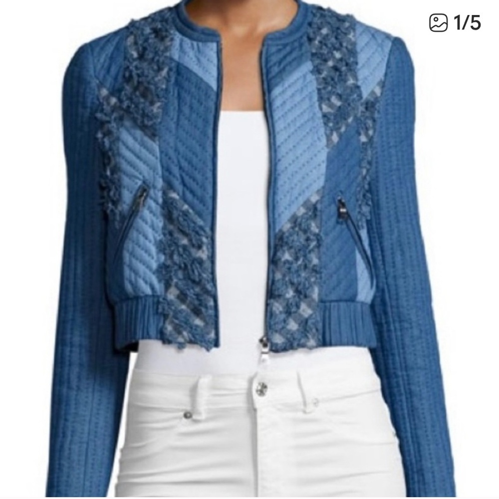 Rebecca Taylor Blue Quilted Jacket
